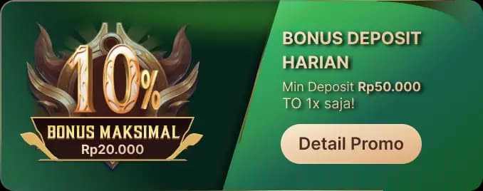 BONUS DEPOSIT HARIAN β TO 1X!